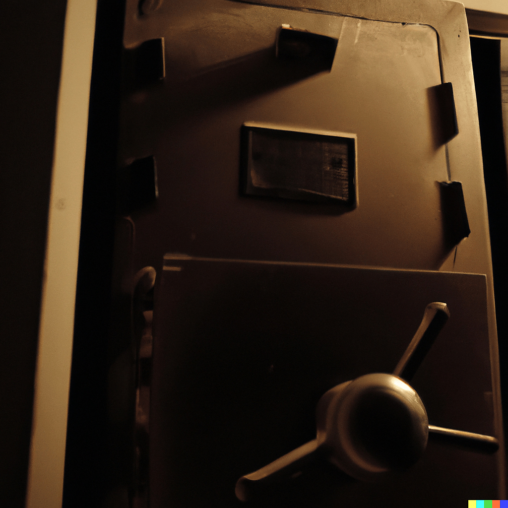 3D render of a bank safe