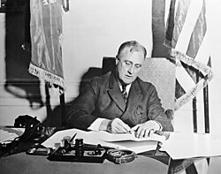 Franklin Roosevelt Signing the Emergency Banking Act,  1993.