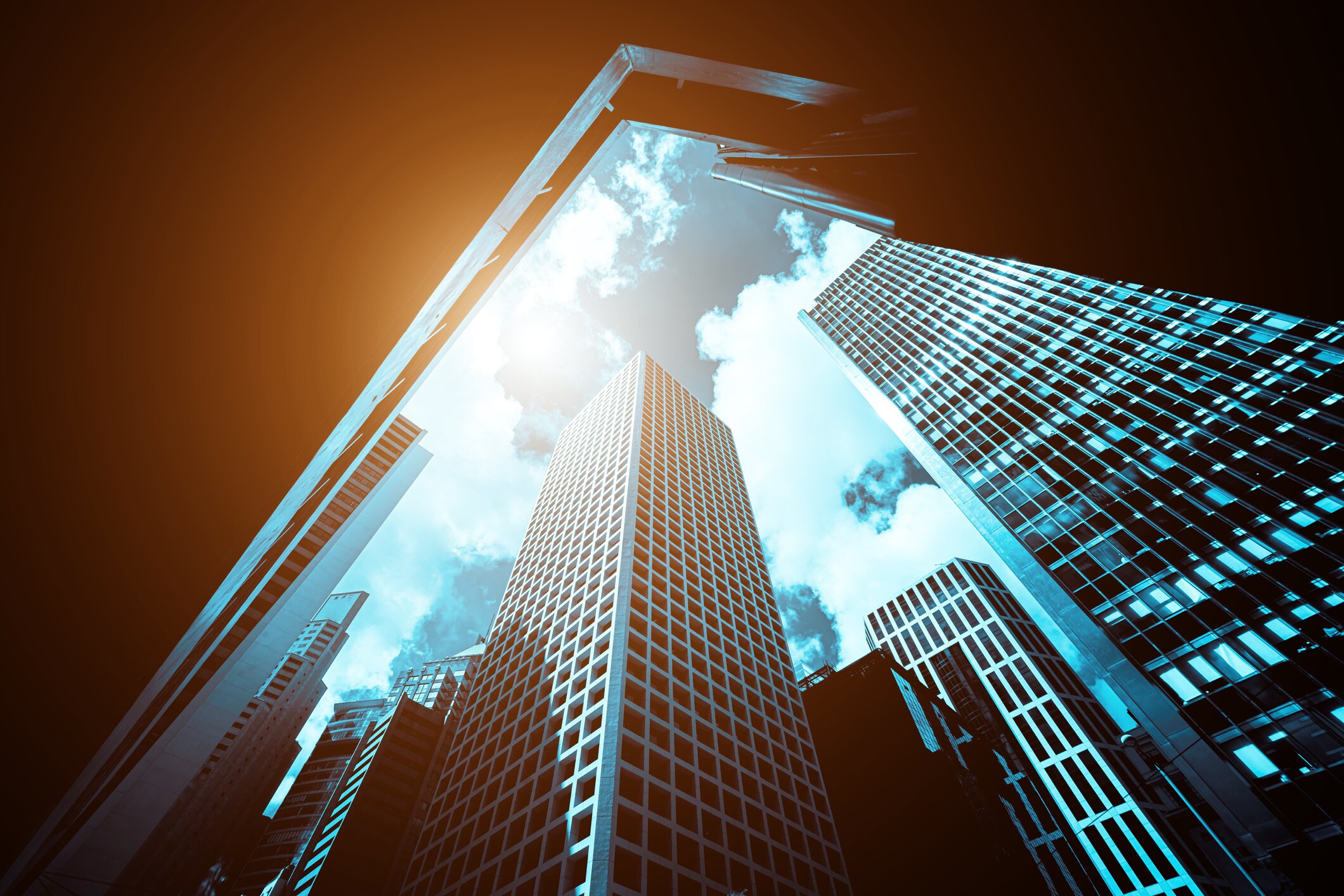 Financial district buildings