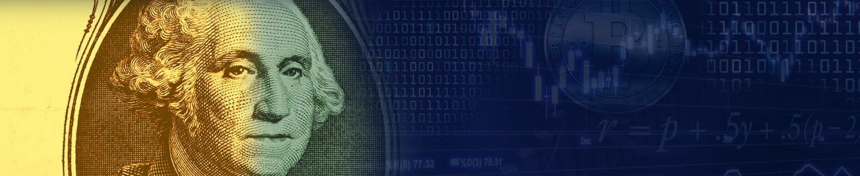 Alt-M banner featuring George Washington from the dollar bill along with stock and cryptocurrency imagery. 