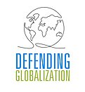 Defending Globalization logo with earth illustration