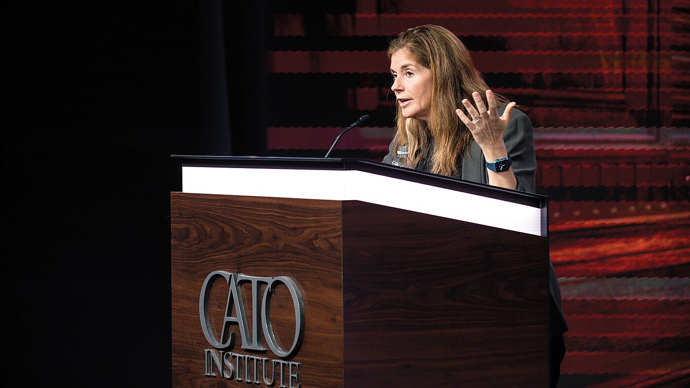 Free Society - Q&A - Bridget McCormack Interview Podium