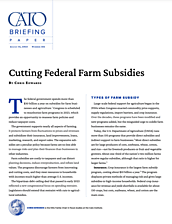 Briefing Paper - 162 - Cutting Federal Farm Subsidies - cover